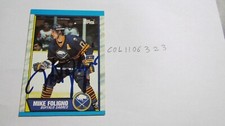 1989 1990 Topps Mike Foligno signed NHL Card