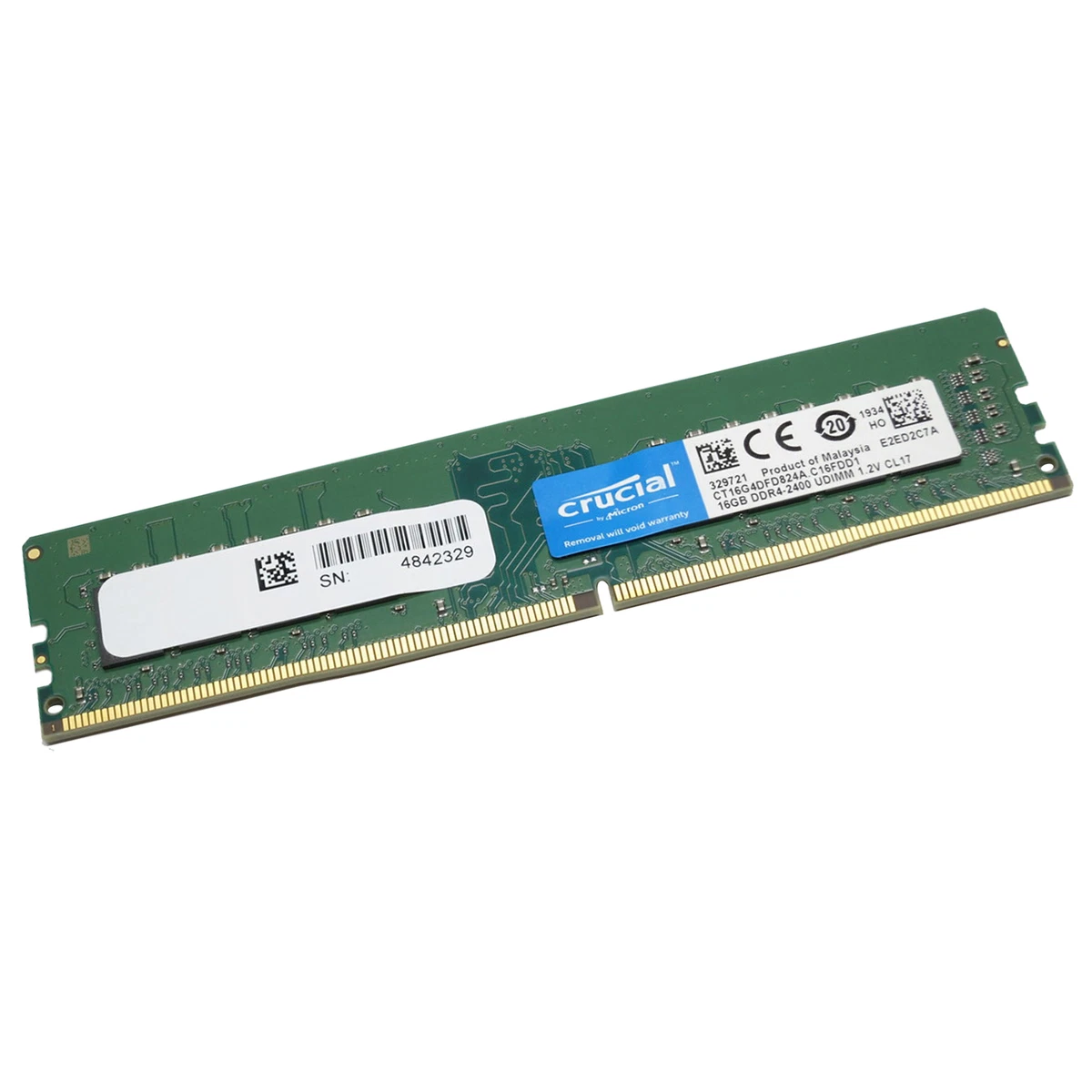 Kingston 16GB DDR4 2400Mhz 1.2V CL17 UDIMM RAM Memory Module for Desktops