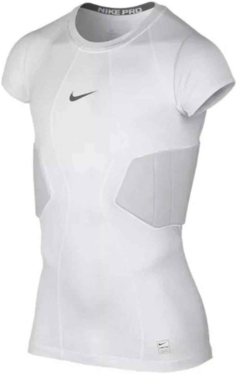 Nike Mens Pro Combat Hyperstrong 3.0 Compression 4-pad Football  Shirt-White-Large : : Clothing, Shoes & Accessories