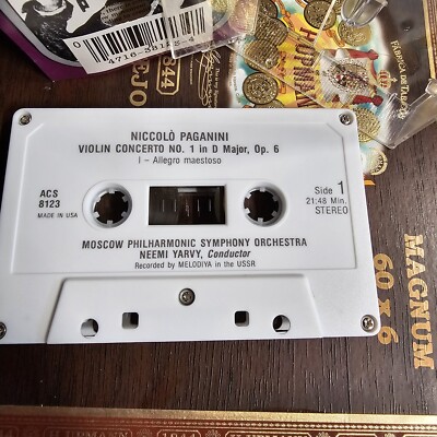 Paganini Violin Concerto No. 1 In D Cassette Tape 1984 ACS 8123