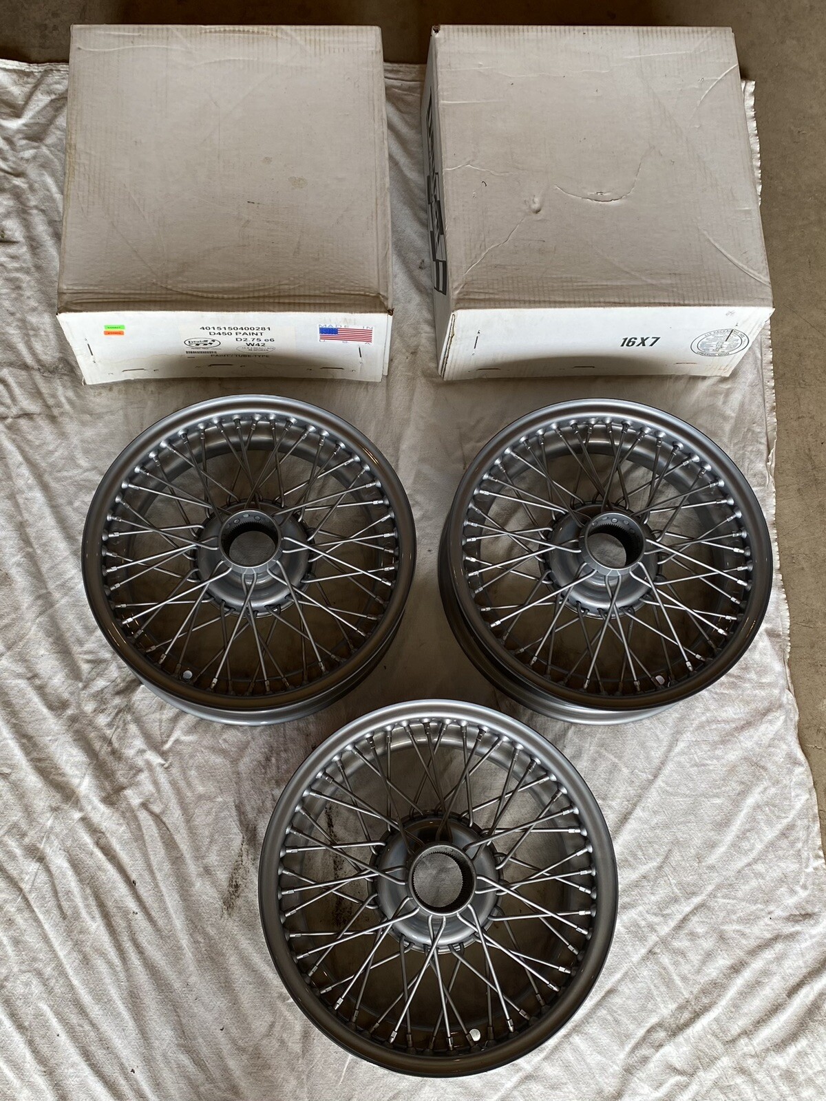 MG TF, MGA, Austin Healey 100, Triumph TR3 48 Spoke Dayton Wire Wheels ...