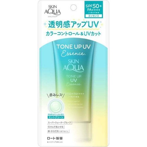 Rohto Skin Aqua Tone Up UV Essence Sunscreen 80g SPF50+ PA++++ - Picture 6 of 17