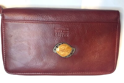 Vintage wallet, red Italian leather, Wilsons, Pelle studio