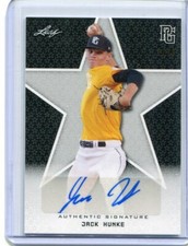 2020 Leaf Perfect Game Autographs Black Jack Hunke Auto 2/50