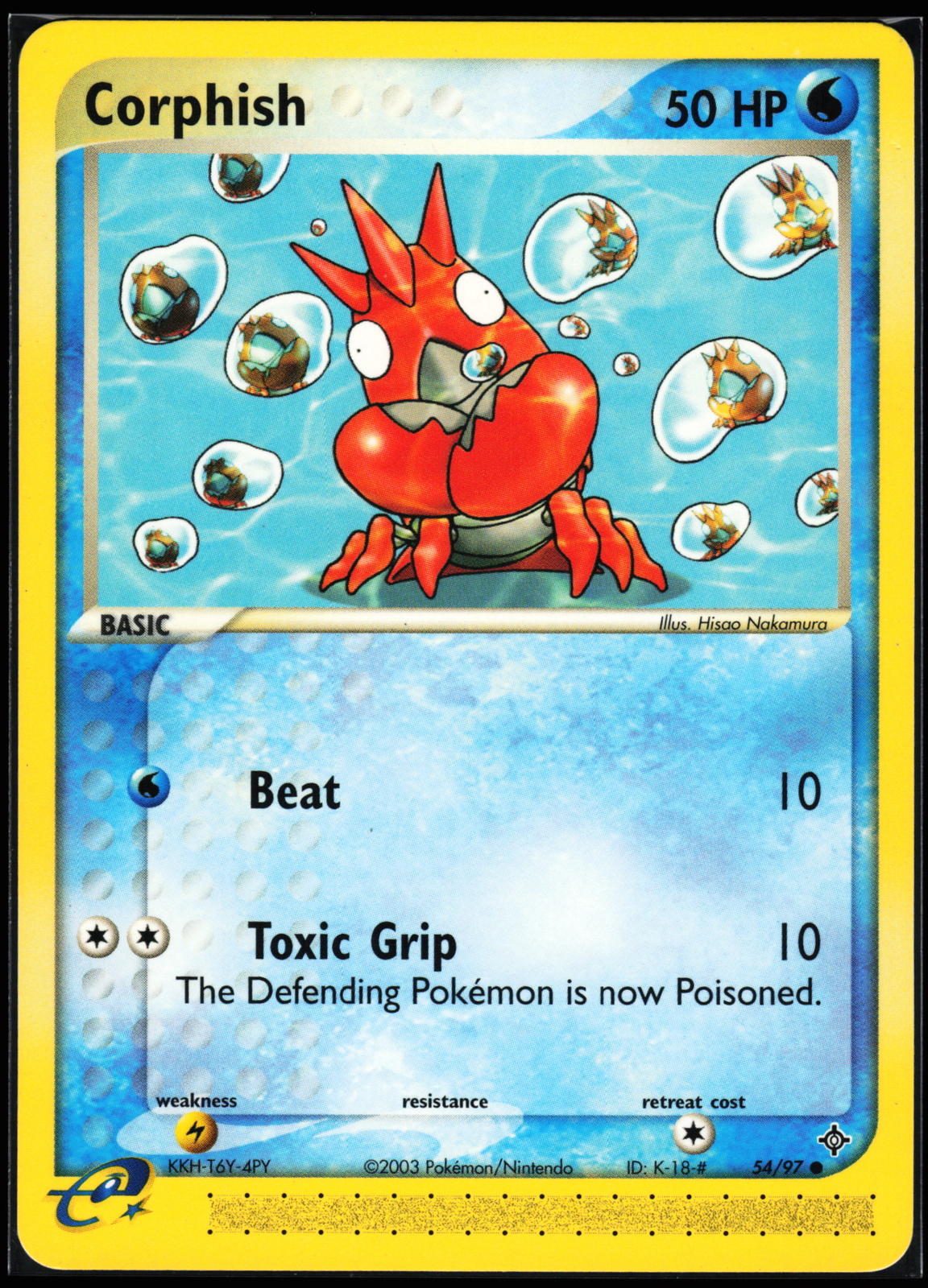 Pokemon Card - Corphish Dragon 54/97 Common