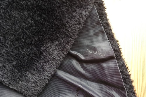 MAX MARA STUDIO Black Alpaca & Virgin Wool Coat Size 10 - Picture 16 of 19