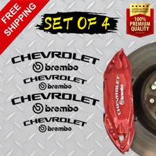 Chevrolet Camaro Brembo Brake Caliper High Temp Decal Vinyl Stickers - Set of 4