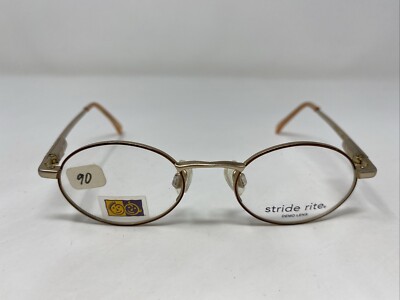 Stride Rite SR-1 098 40-16-125 Brown/Gold Full Rim Eyeglasses Frame X344