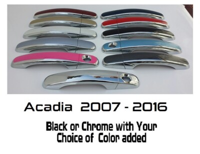 Custom Black OR Chrome Door Handle Covers 2007 - 2016 GMC Acadia YOU PICK CLR