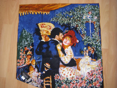 Seiden Schal Tuch Toscana Medici Auguste RENOIR Tanz auf Lande wie Gemälde