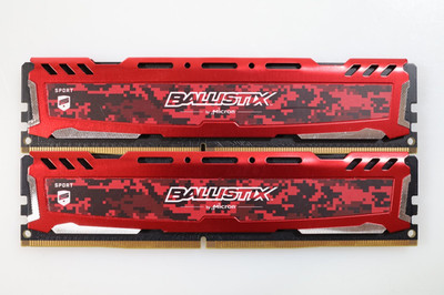 16GB (2x8GB) Crucial Ballistix Sport LT BLS8G4D26BFSEK DDR4 2666MHz UDIMM Memory