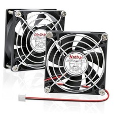 2PCS 8025 48V 80mm DC Computer Cooling Fan 80x80x25mm 2Pin High CFM  48V Fan