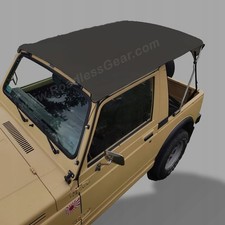1986-1994 Suzuki Samurai Safari Bikini Bimini Top In Black Denim Only