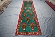 Fine Antique Caucasian Runner Rug 3x11 Handmade Persian Style Tribal Hallway Rug