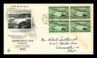 US COVER GRAND COULEE DAM DEDICATION FIRST DAY ISSUE BLOCK OF 4 ARTCRAFT