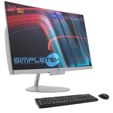 All In One I7 24" Win10 Ram 16Gb Ssd 2Tb M.2 120Gb 2.5" Pc Computer Fisso Curvo
