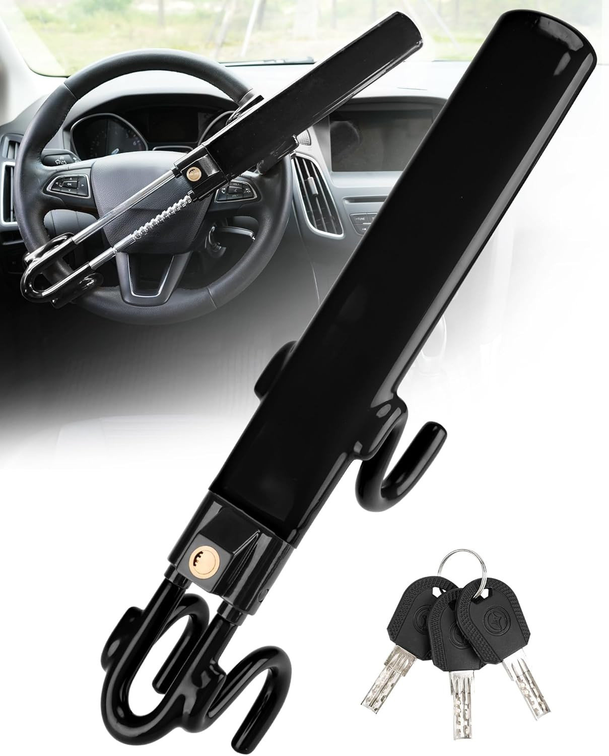 Steering Wheel Lock Anti-Theft Car Device Heavy Duty Security Car Lock Antitheft