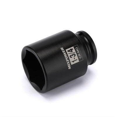 MIXPOWER 1/2'''' Drive Deep Impact Socket, CR-MO, 1-3/4 Inch, 6 Point, Axle Nut I