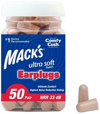 Ultra Soft Foam Earplugs 50 Pair 33dB Highest NRR Made in USA