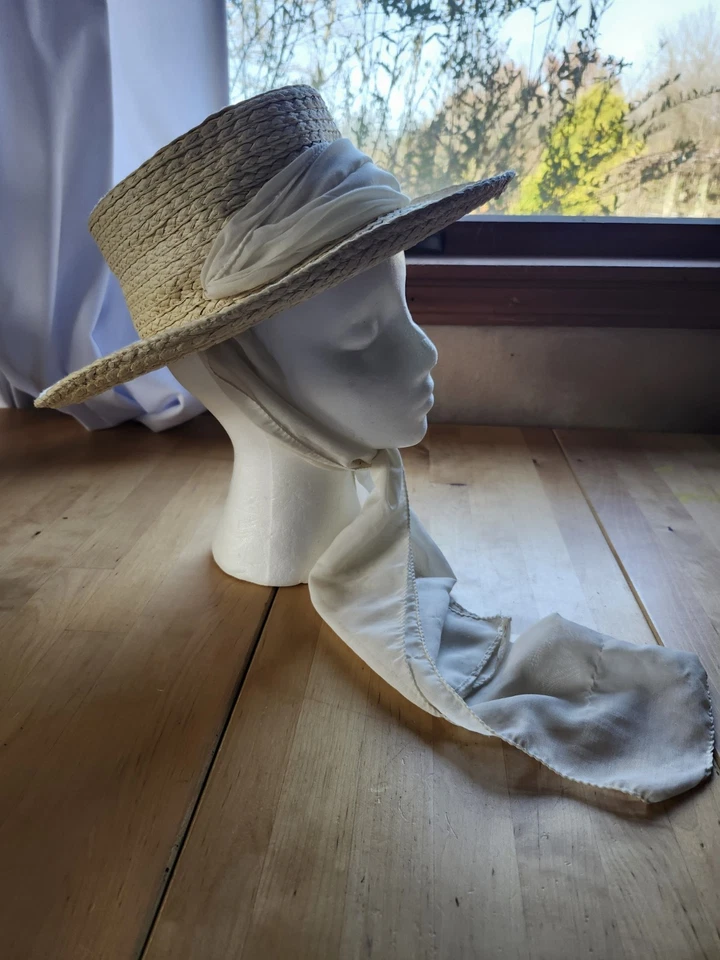 Cachecol H&M papel palha colorido chapéu tamanho P/54 é intercambiável, aba tamanho médio - Imagem 3 de 4