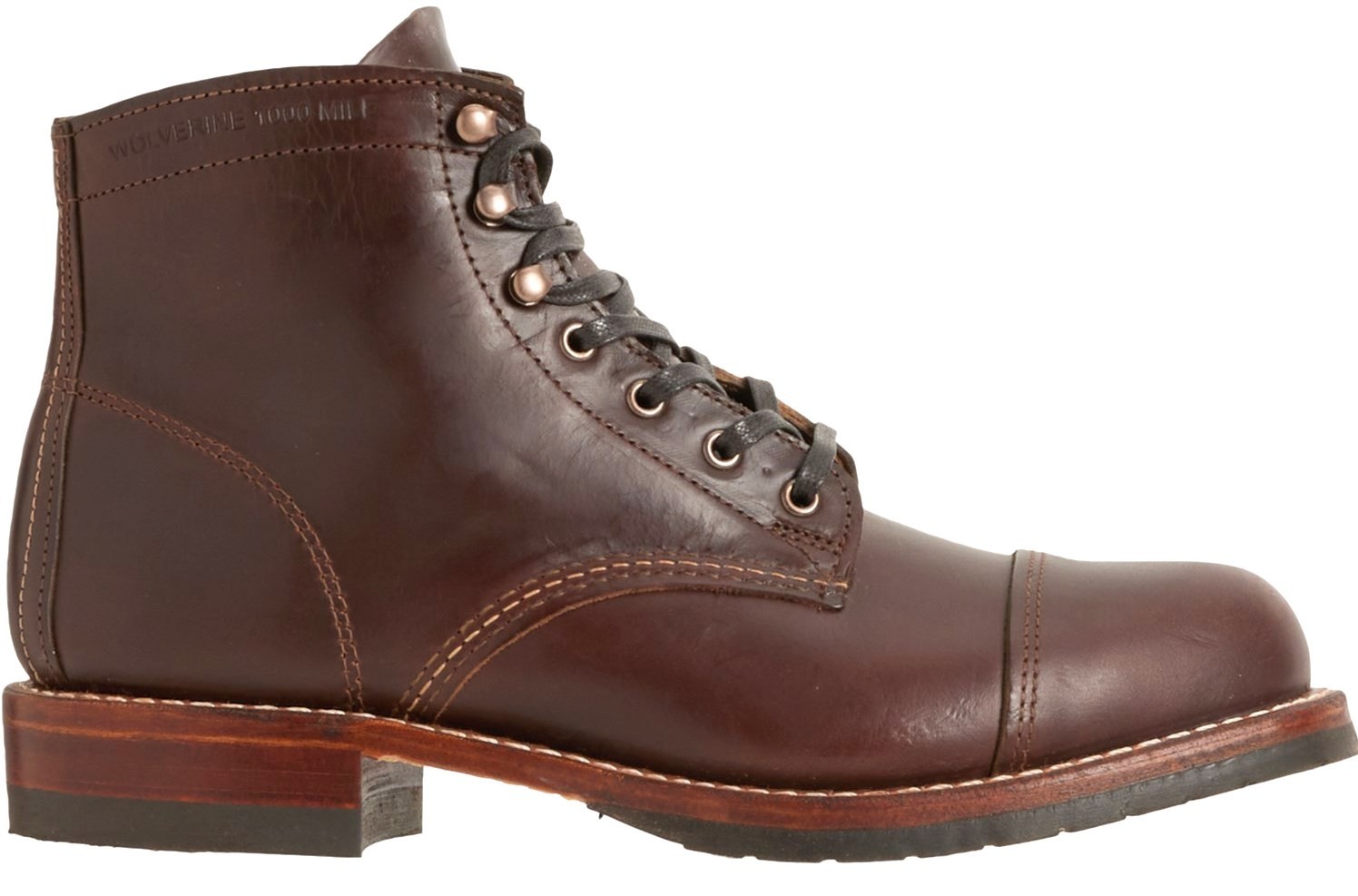 SAOLA Stivali Wolverine 1000 miglia suola in pelle (marrone) da uomo US 10 * Made in USA