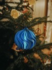 Christmas Plastic Tree Ornament – Golden Hanging Festive Decoration 9cm