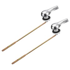 2pcs Toilet Handle Replacement Front Mount Toilet Flush Trip Lever, ABS Iron