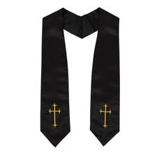 Adults' Traditional Church Choir Stoles with Embroidery Cross 60" Graduation ...