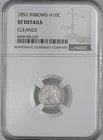 1853 H10C LIBERTY SEATED HALF DIME  NGC XF DETAILS "CLEANED" #8404748-032