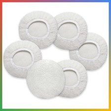 6 Lamb Wool Buffing Pads 9-10 Inch For Car Polisher Detailing White 6 Lamb Wool Buffing Pads 9-10 Inch For Car Polisher Detailing White