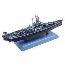 Diecast 1/1000 WWII USS Massachusetts BB-59 Battleship Model Static Display