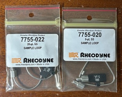 Lot of Two RHEODYNE SAMPLE LOOPS- 1 ea 7755-020 (5ul) & 7755-022 (20ul) NEW! OBO