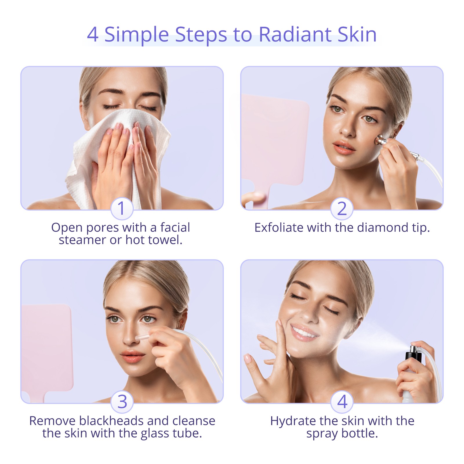 3in1 Diamond Microdermabrasion Dermabrasion Peel Vacuum Skin Care Facial Machine