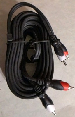 STEREO AUDIO CABLE 1 PAIR OF RCA MALE (RED&WHITE) TO1 PAIR OF RCA MALES 25FT NEW