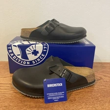 Birkenstock Boston Super Grip Clog Womens Size 7 Regular Fit | Natural Leather