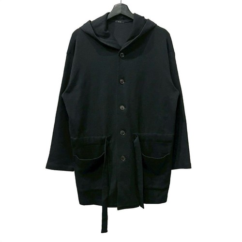 Yohji Yamamoto, 90s Y's Yohji Yamamoto Wool Knit Hoodie Black Vintage Archive Japan Unisex