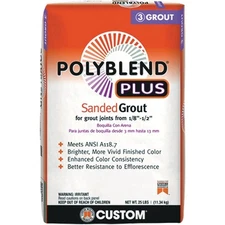 Custom Building Products 104008 25 lbs Platinum Polyblend Plus Sanded Grout