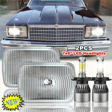 Pair For Chevy Malibu 1978-1981 Corvette Dot 5x7 7x6 Led Headlights Hi-lo