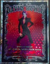 David Bowie - Ziggy Stardust - Foil Poster - Hammersmith Odeon July 1973 Dubois