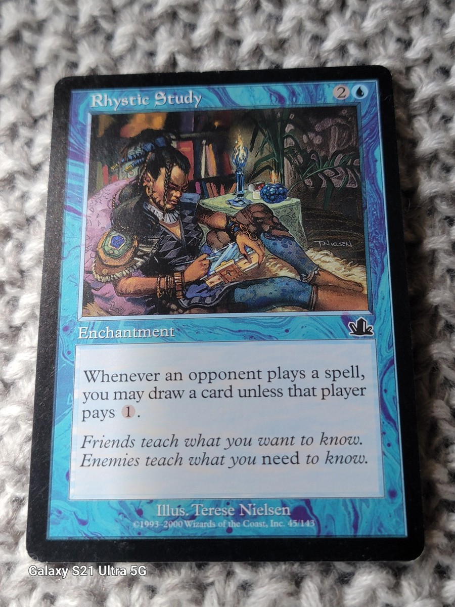 rhystic cards mtg Study Proxy – Gilded Goblet All cards will be carefully packed for safe transit Rhystic Study (Judge Promo) –