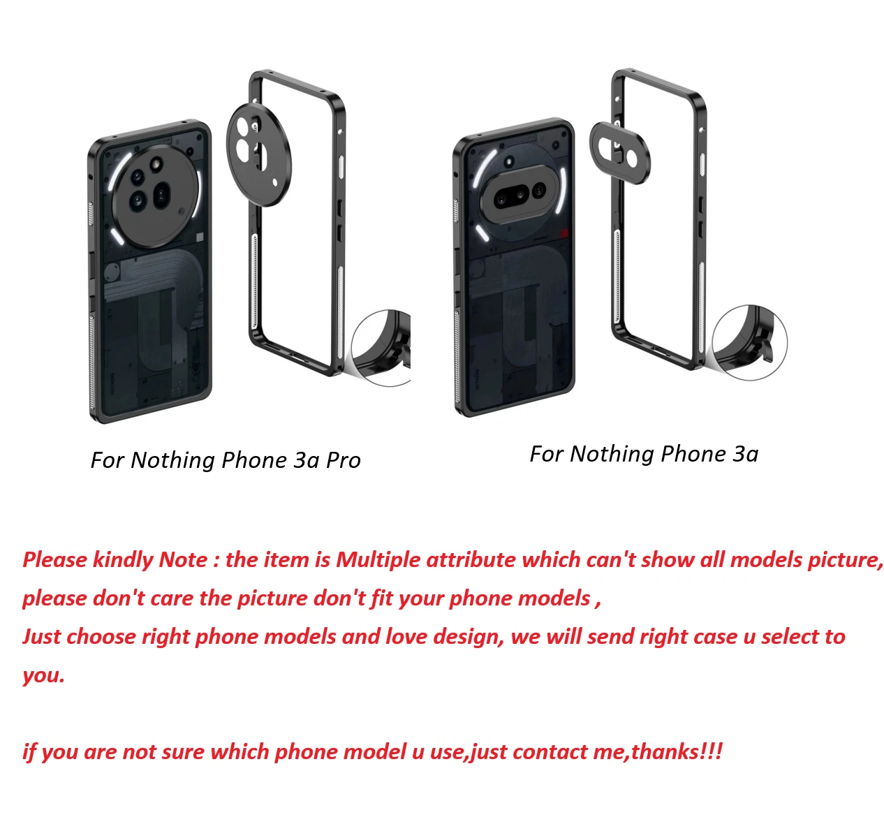 DERHAN Cover per Nothing Phone (2) con 2 Pezzi Vetro Temperato, Custodia Protettiva Resistente Antiurto Robusta Case con Supporto - Nero