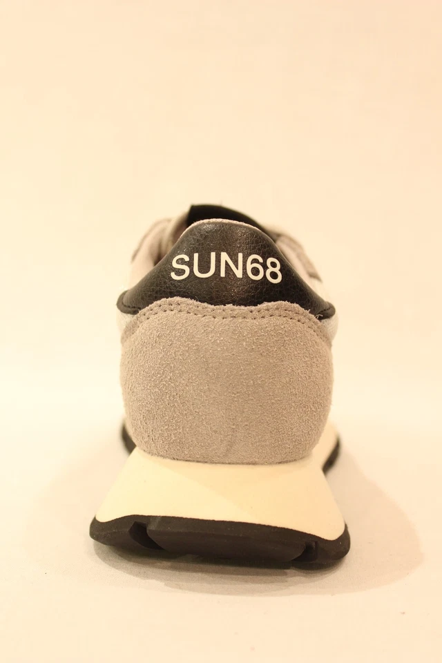 SUN68 Z45204 ALLY GLITTER TEXTILE ginnastica donna in pelle e tessuto argento 44 - Immagine 3 di 4