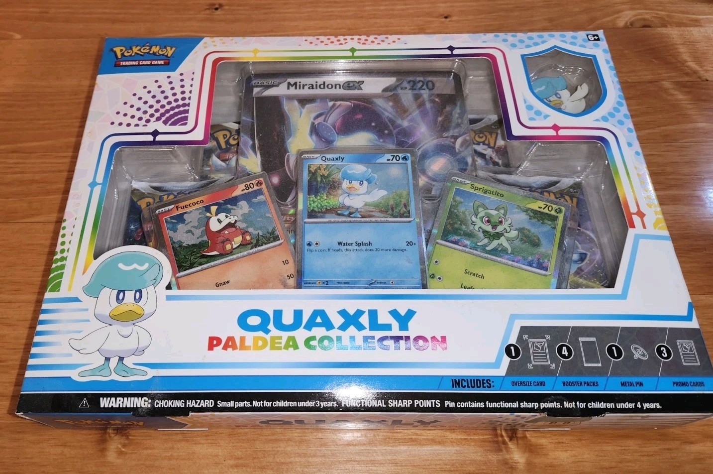 Pokémon TCG Quaxly Paldea Collection Box 
