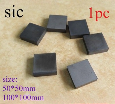  1pc SIC pressureless sintering Silicon carbide ceramic wafer 50*50mm/100*100mm 