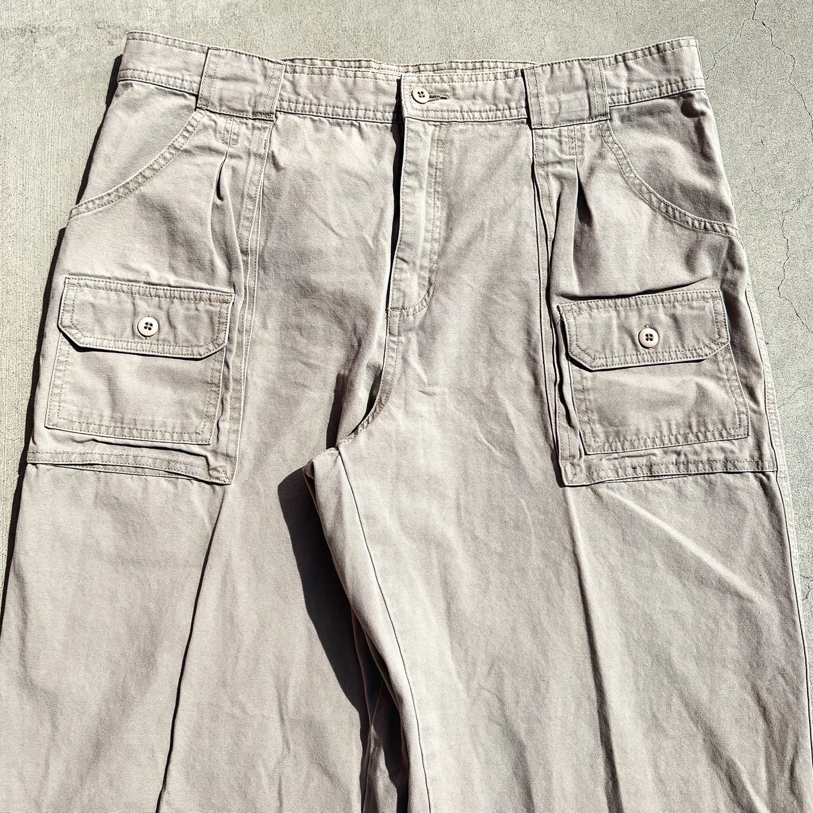 Cabela’s Cargo Pants 38x32 Khaki Outdoor Fishing Hiking Workwear Utility Pants