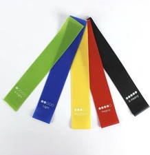 Resistance Loop Exercise Bands with Instruction Guide and Carry Bag Set of 5 
