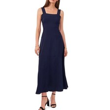 Vince Camuto Navy Square Neck Sleeveless Maxi Dress Size L NWOT