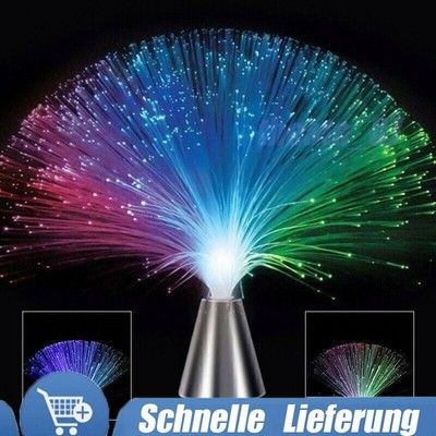 LED Glasfaserlampe Fiberglaslampe Lichtfaser Deko Retrolampe mit Farbwechsel