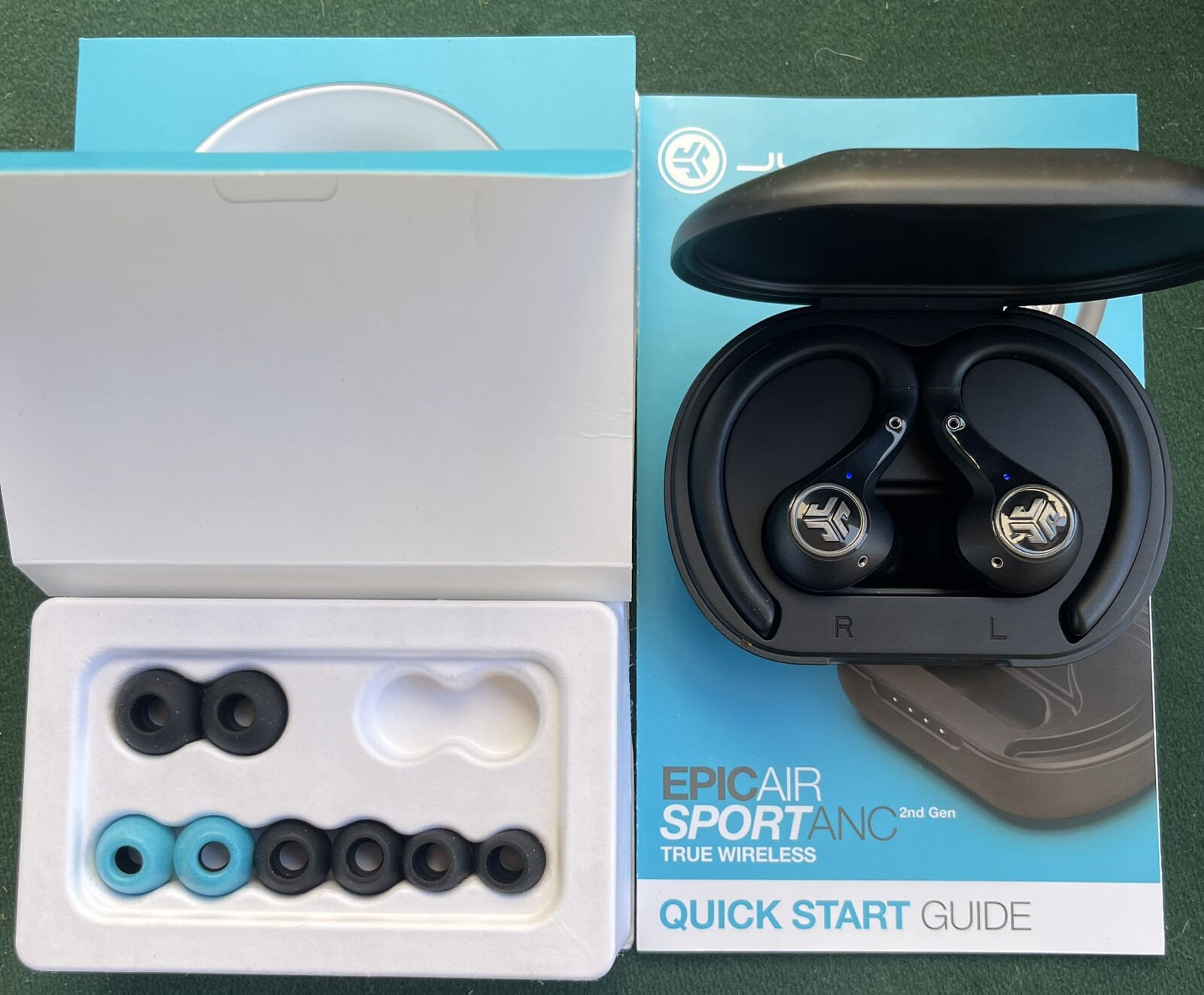 JLab Epic Air Sport ANC Active Noise Cancelling Wireless Bluetooth