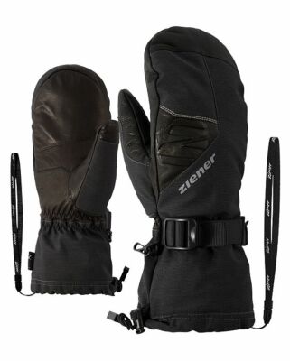 Ziener Herren Ski faustlinge GOFRIEDO AS AW 8,5 Schwarz Grau AquaShield Men Wool
